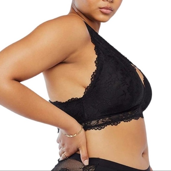 New SAVAGE X FENTY Black Floral Lace Bralette 1X - Picture 4 of 10